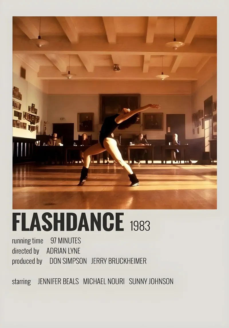 FLASHDANCE 1983 pellicola backlit da MVFminimalist
