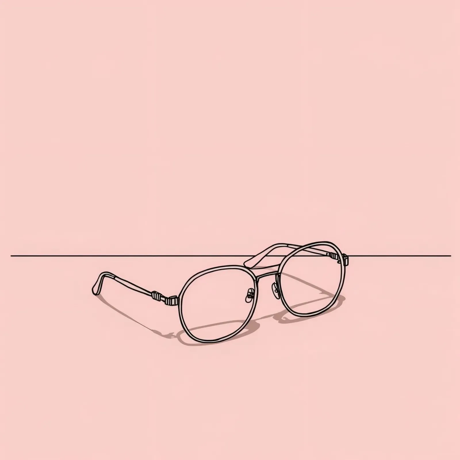 Stylish eyewear captured on a minimalistic pink background canvas by DesignDoodle