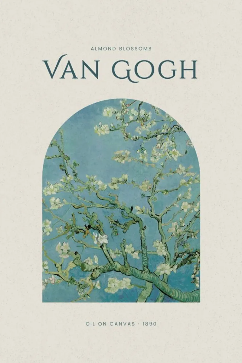 van Gogh - Almond Blossoms II alluminio dibond da Vintage by JUNIQE
