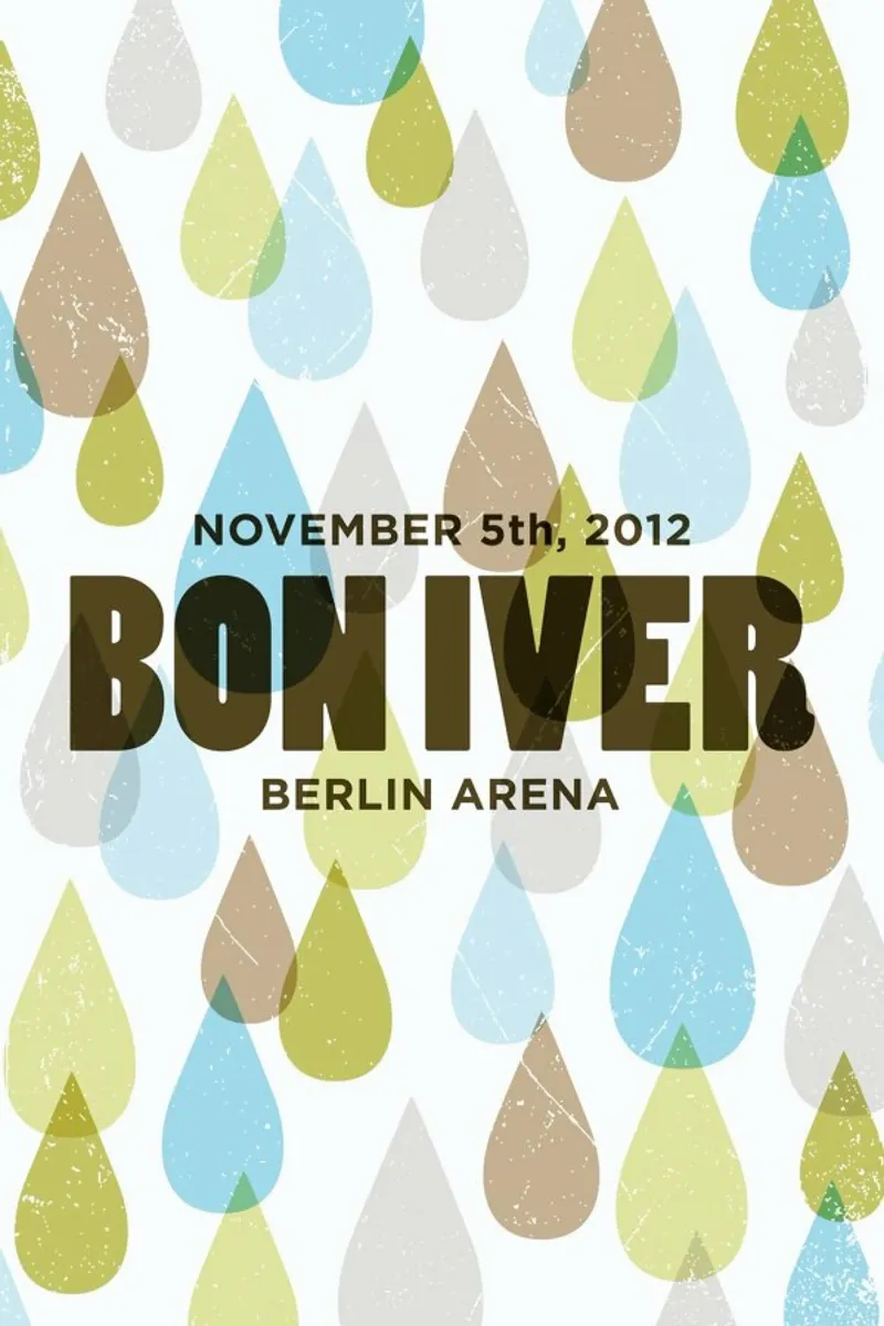 BON IVER poster con telaio in legno da The Indoor Type