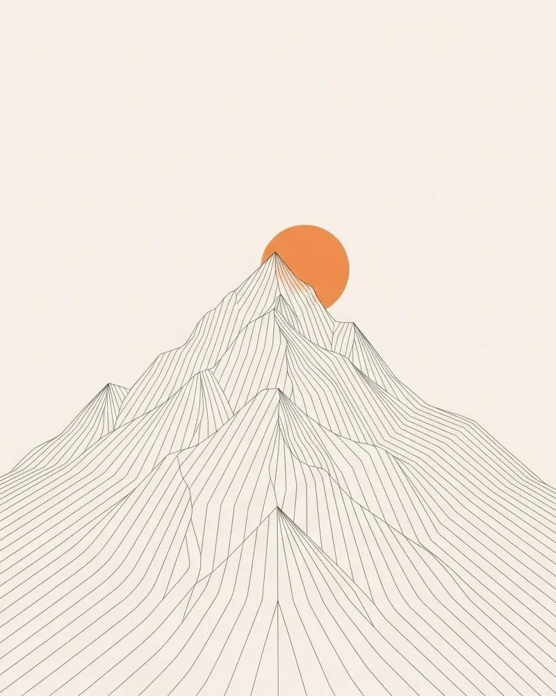 New Horizon poster with wooden frame by ZEN VACATION