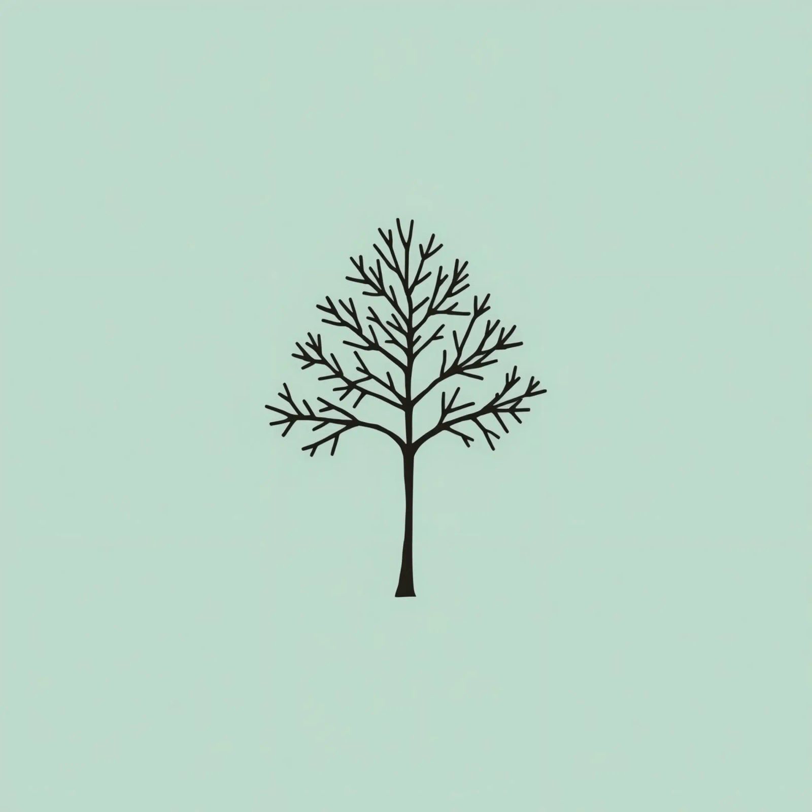 Minimalist tree design with intricate branch patterns canvas by DesignDoodle