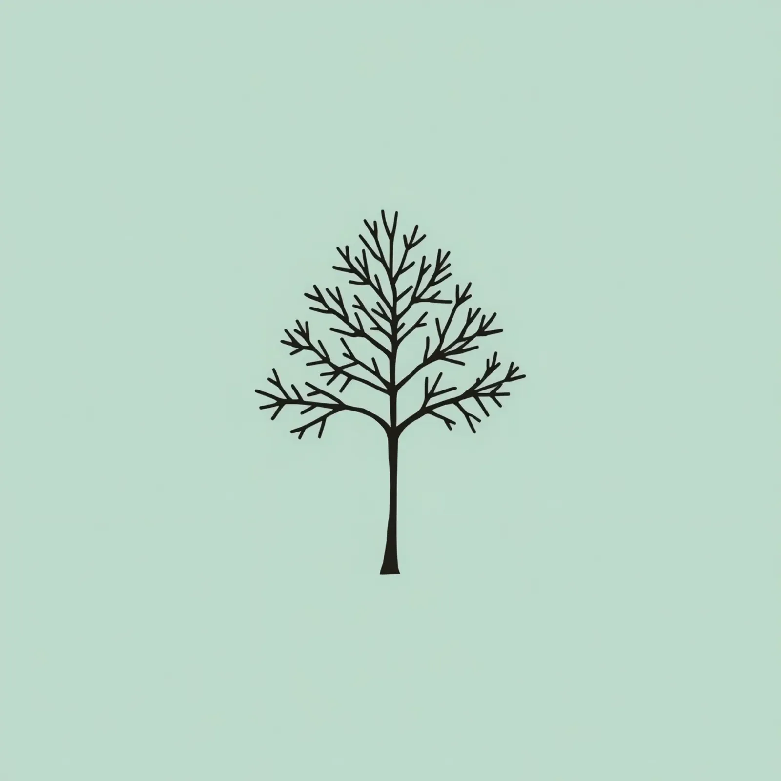 Minimalistisches Baumdesign mit verschlungenen Zweigmustern Leinwand von DesignDoodle