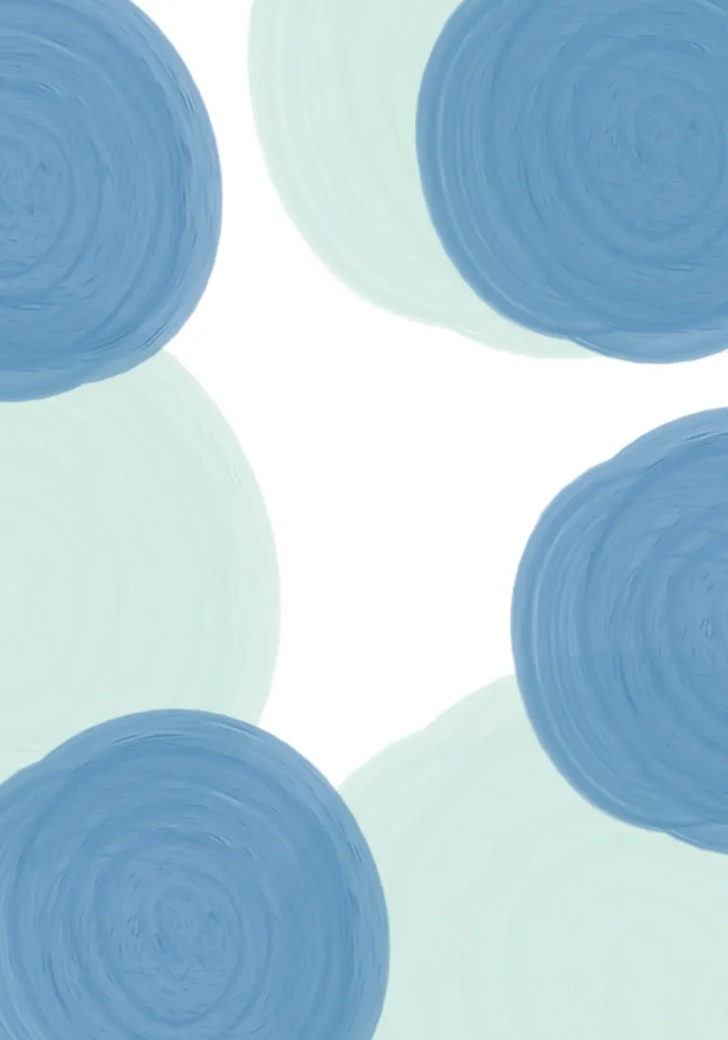 Abstract Blue Circles Print - Modern Minimalist, Coastal Vib canvas by ClubArt