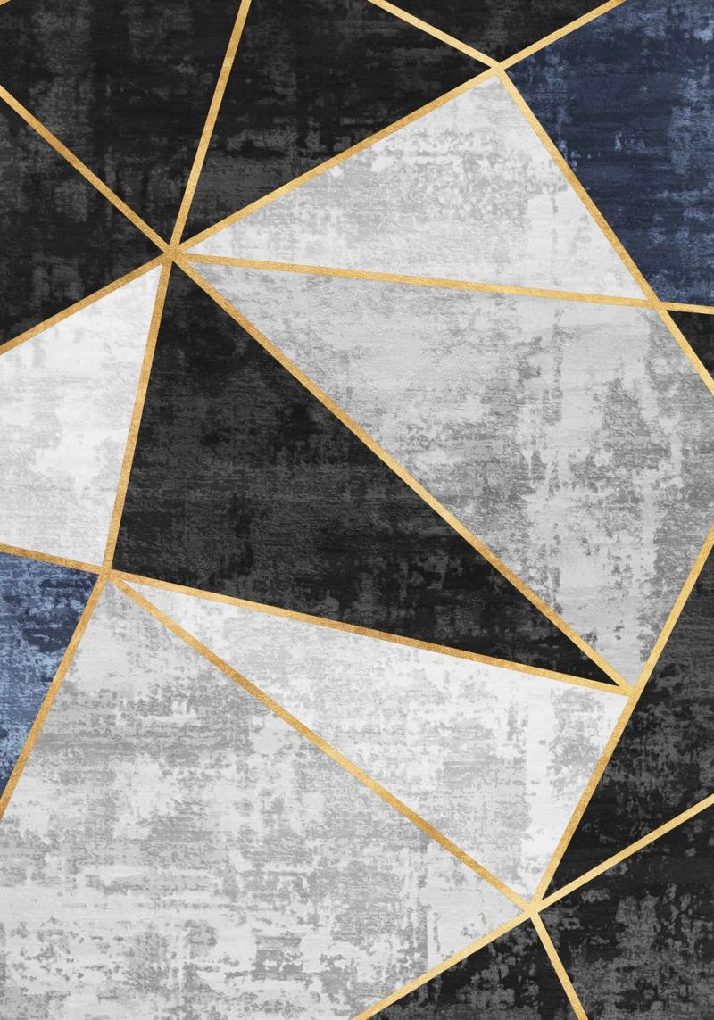 abstract triangles with golden lines pellicola backlit da vintageshop