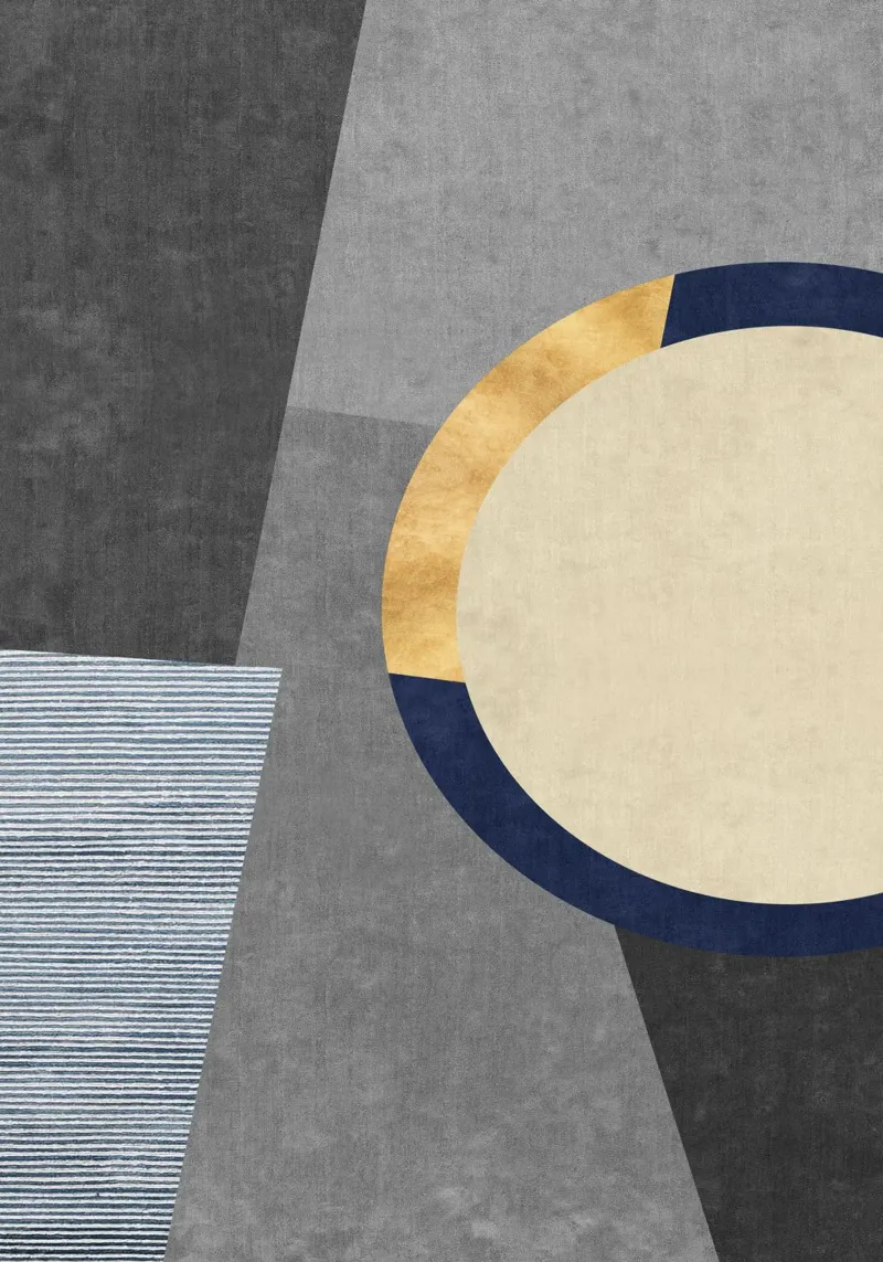 abstract golden half circle pellicola backlit da vintageshop