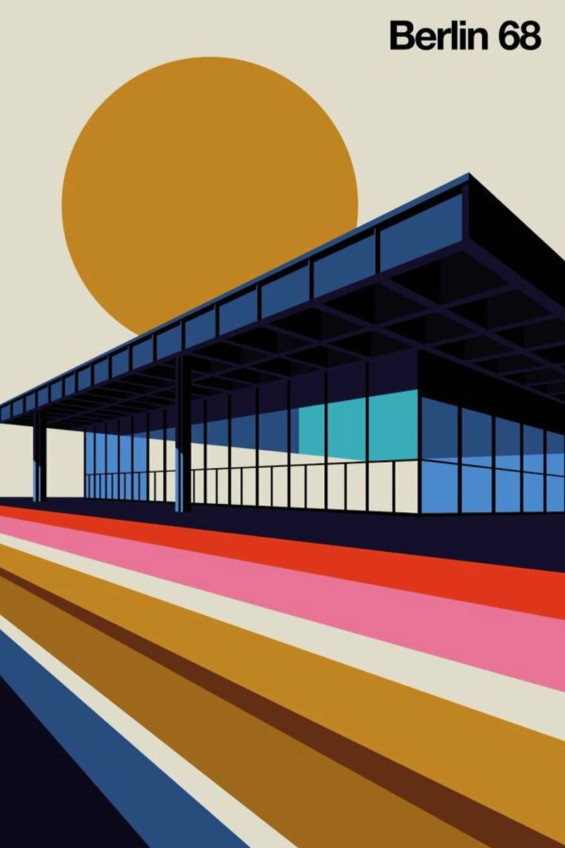 Berlin 68 poster by Bo Lundberg