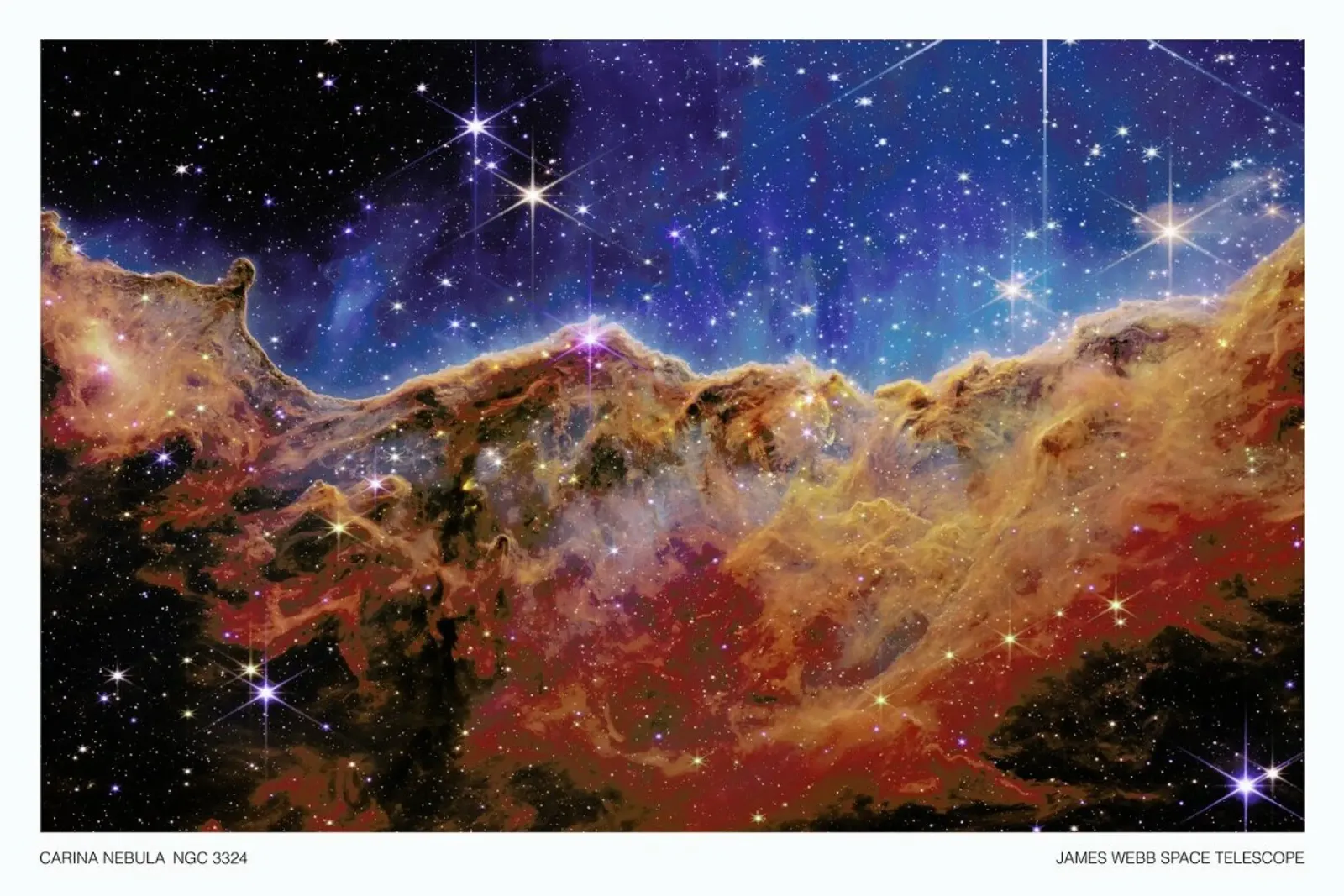 Carina Nebula: Horizon poster con telaio in plastica da Studio One
