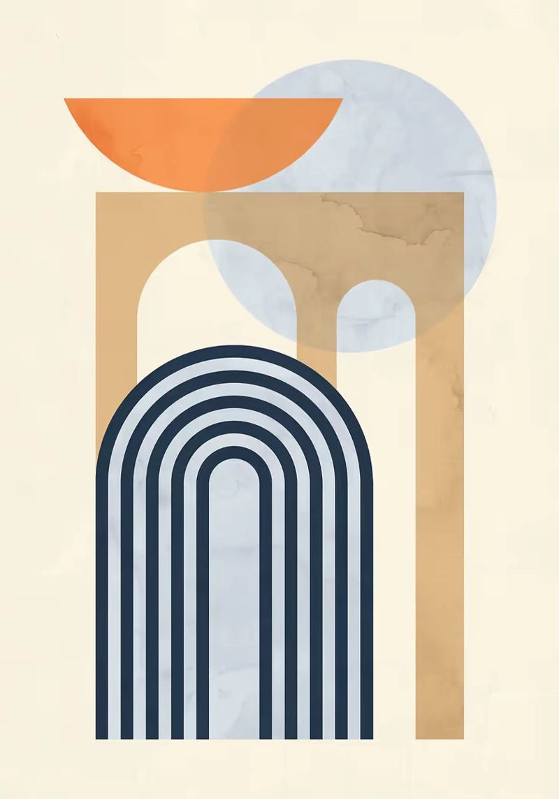 arco círculo líneas curvas poster de Matthew W Smith