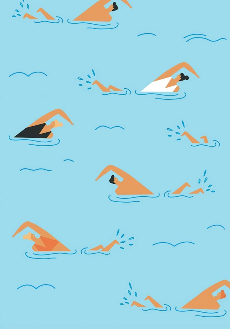 Let's Go Swimming Poster Poster von cooper shop