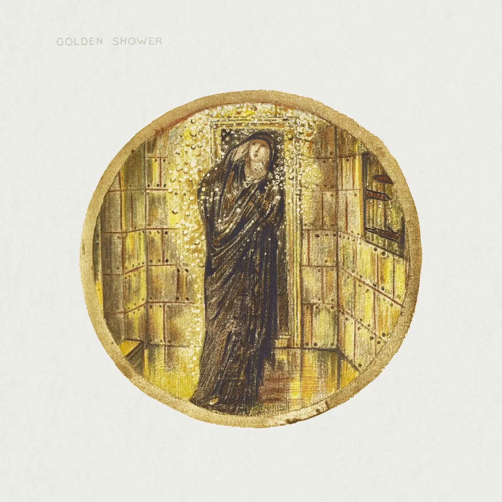 Burne-Jones: Golden Shower - Symbolist Flower Book Art (1905 canvas with Floater frame by ClubArt