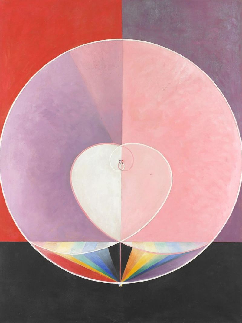 Colombe di Hilma af Klint n. 2 (1915) pellicola backlit da Venus Art