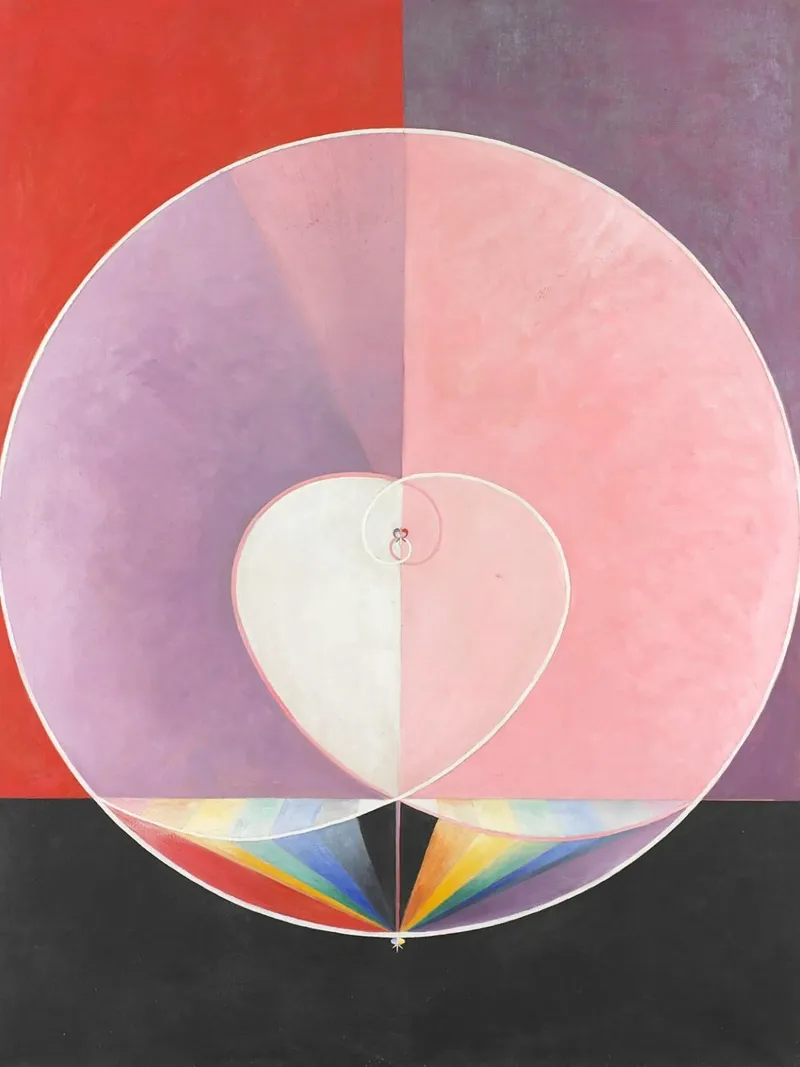 Colombe di Hilma af Klint n. 2 (1915) pellicola backlit da Venus Art