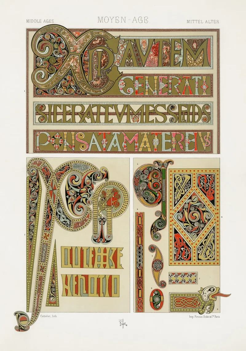 Albert Racine: Medieval Illumination - Celtic Knot Pattern canvas by ClubArt