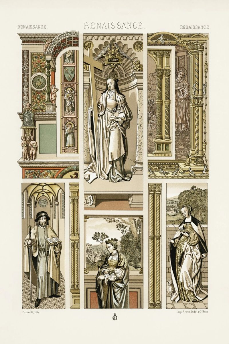 Albert Racine: Renaissance Figures & Architecture - Historic poster de ClubArt