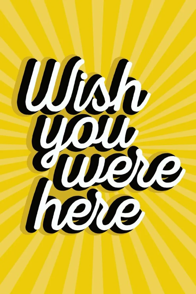 Wish You Were Here poster con telaio in plastica da The Native State