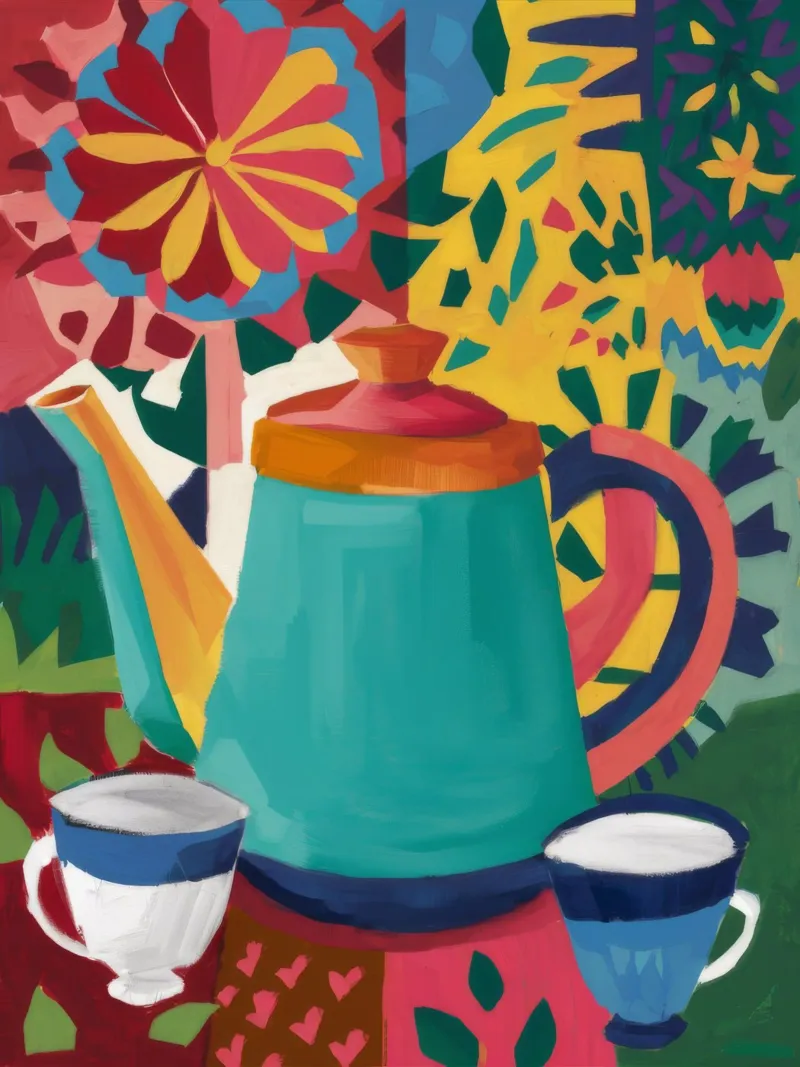 Ember Kissed Teatime poster by Dawn Light