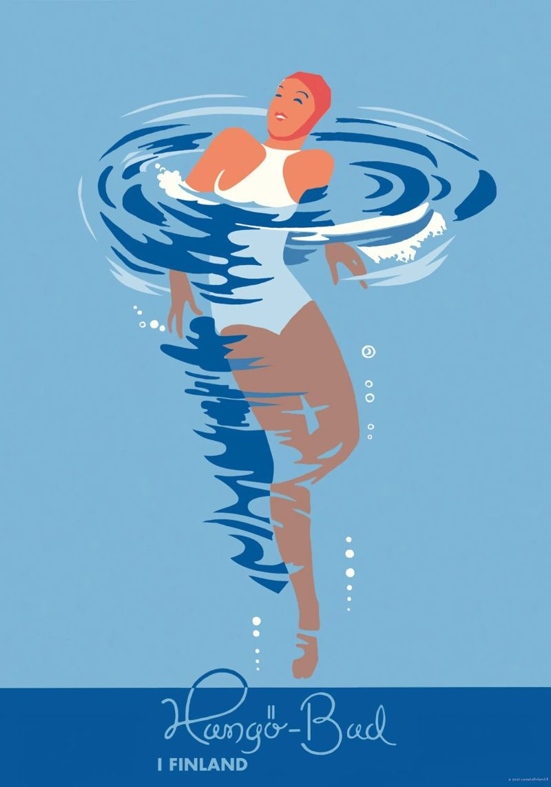 The Hanko Swimmer poster by holmes Shop