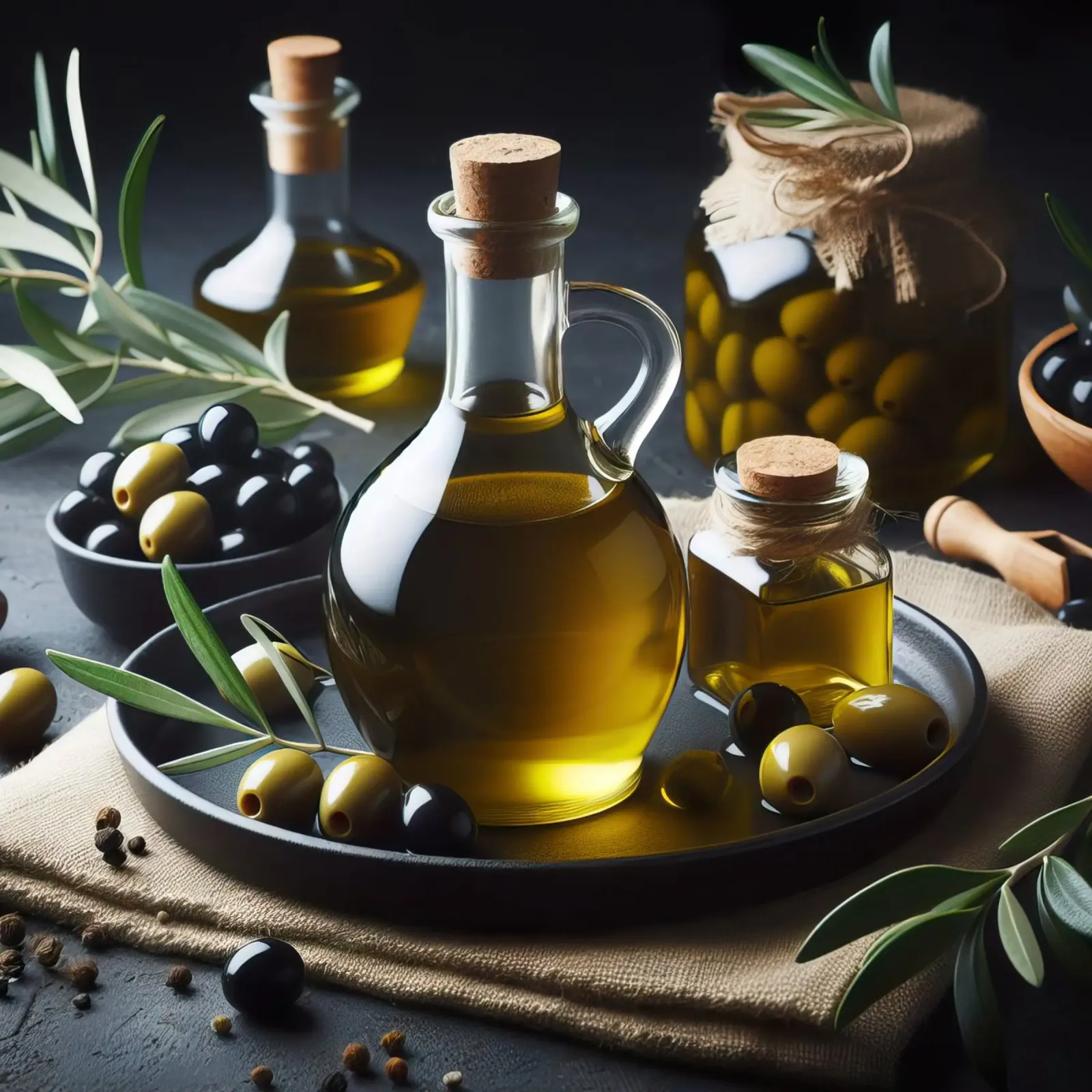 Natura morta di olio d'oliva poster da 🥩 The tasty wall