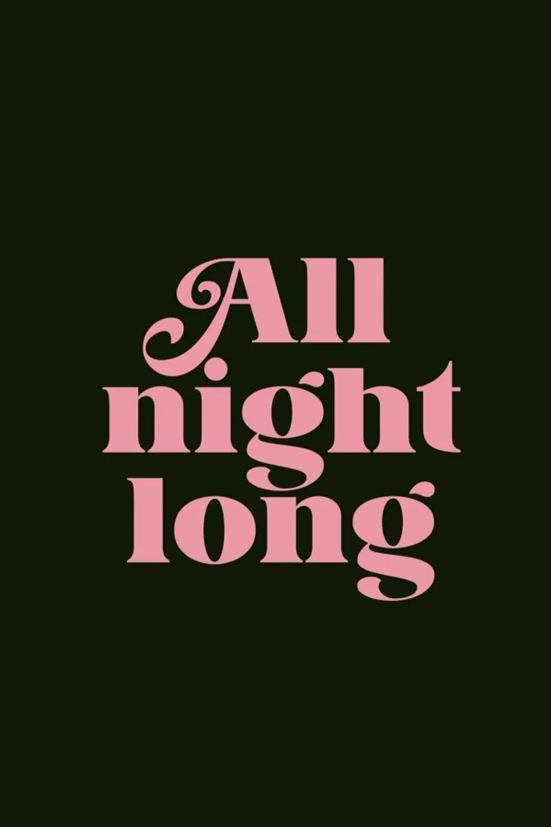 All Night Long Green poster con telaio in plastica da Trabolt Design
