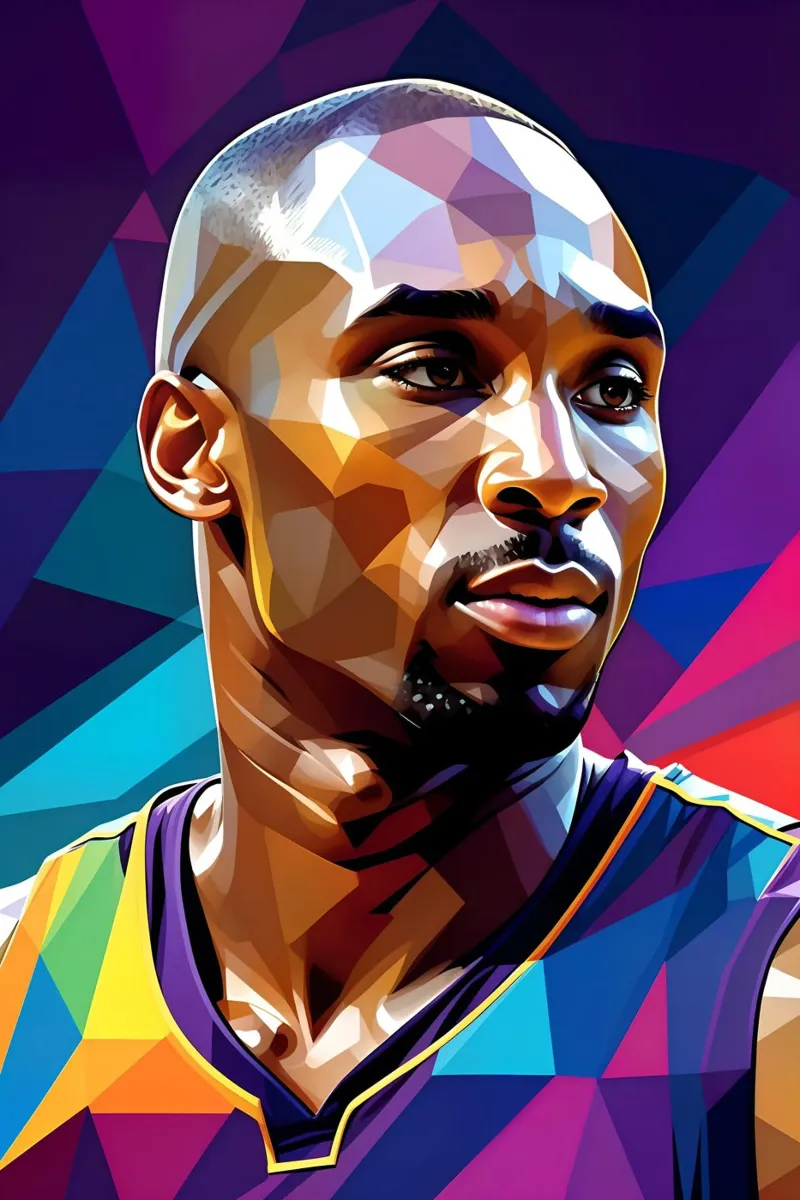 Ritratto pop art di Kobe Bryant pellicola backlit da BONANZA