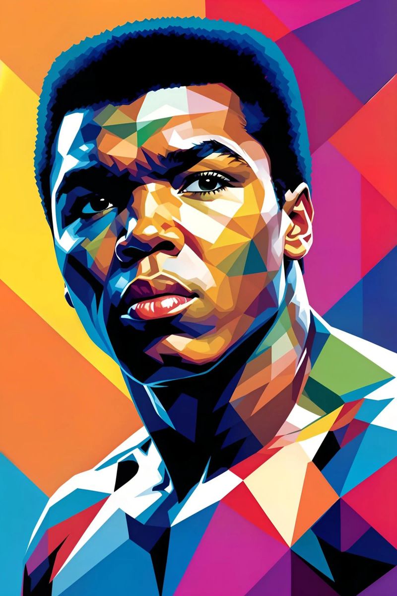 Muhammad Ali wpap neon Poster von BONANZA