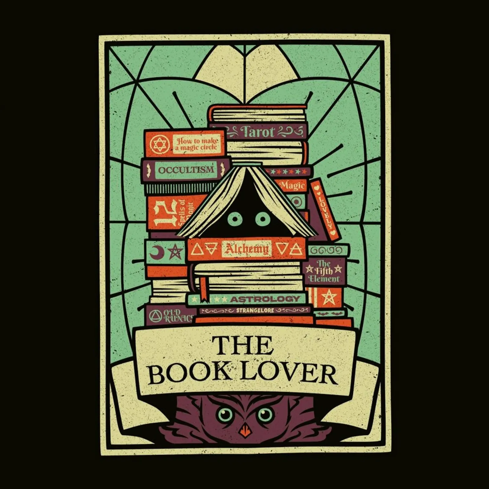 The Book Lover Tarot Card poster con telaio in plastica da Tobe Fonseca