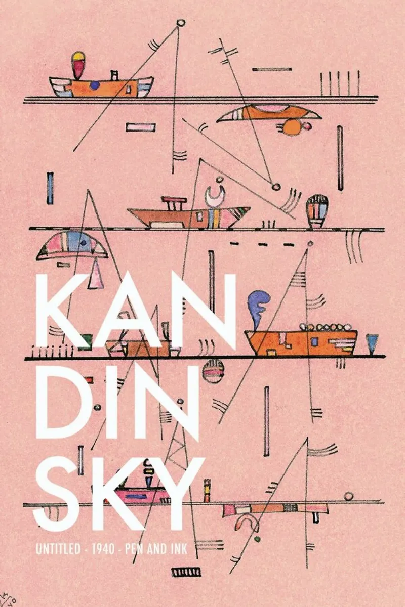Kandinsky - Untitled, 1940 tela con Cornice a cassetta da Vintage by JUNIQE