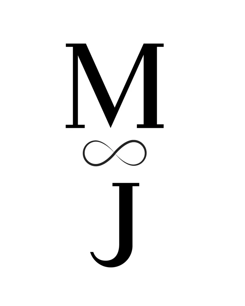 M ∞ J - Graziosa grafica di lettere per poster e cuscini plexiglass da StrindesignStudio