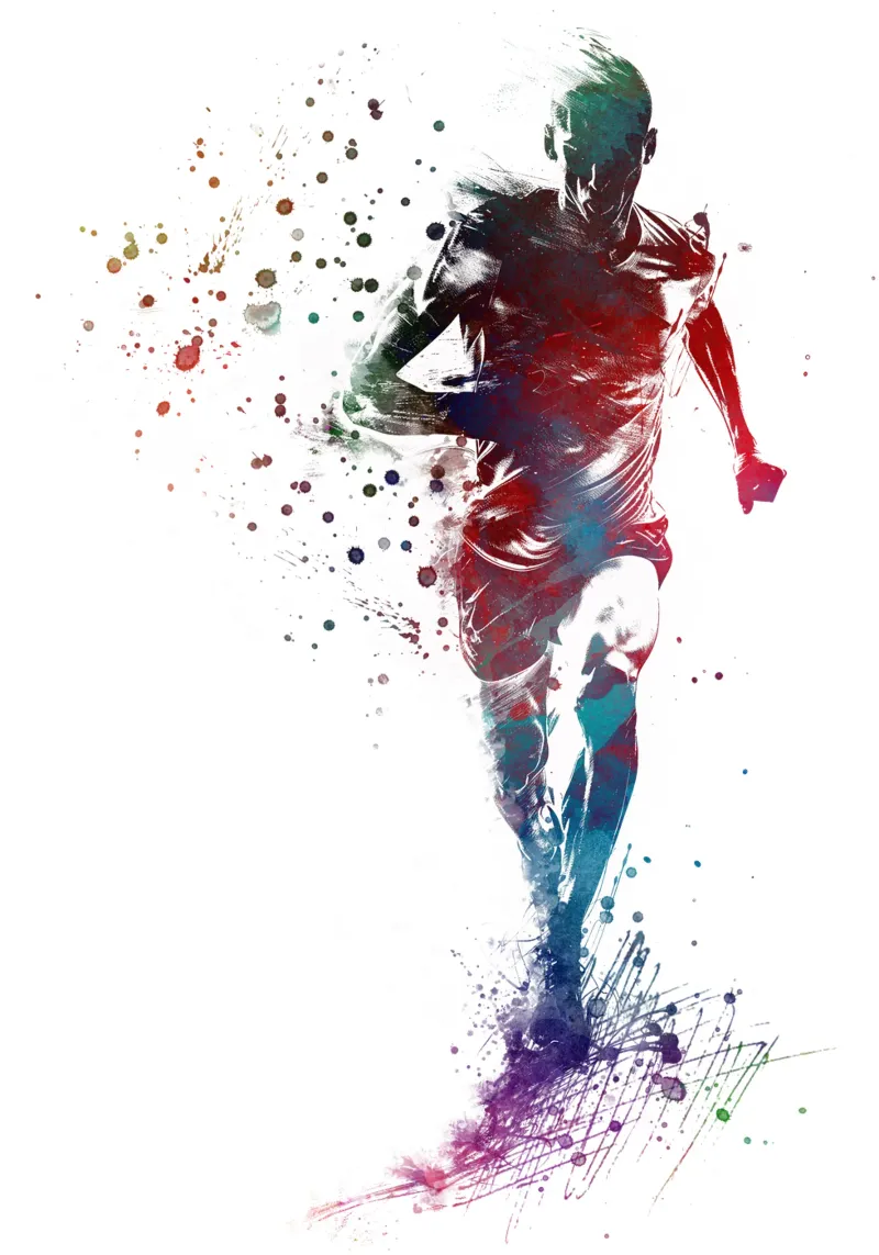 Runner sport art bianco poster da SPORT