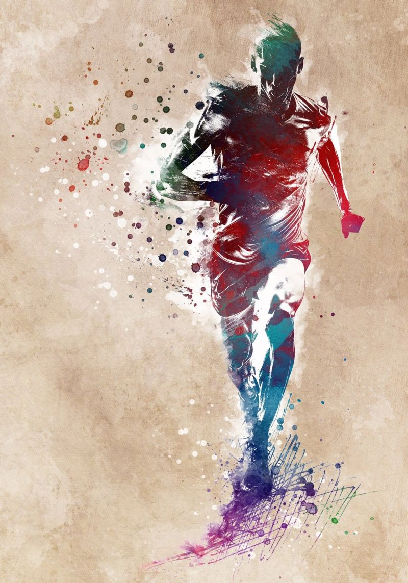 Art sportif du coureur poster de SPORT