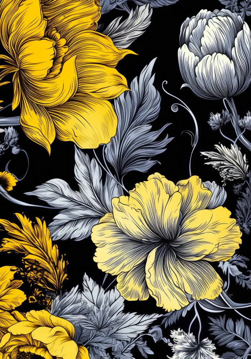 Fiori eleganti poster da Lionmixart