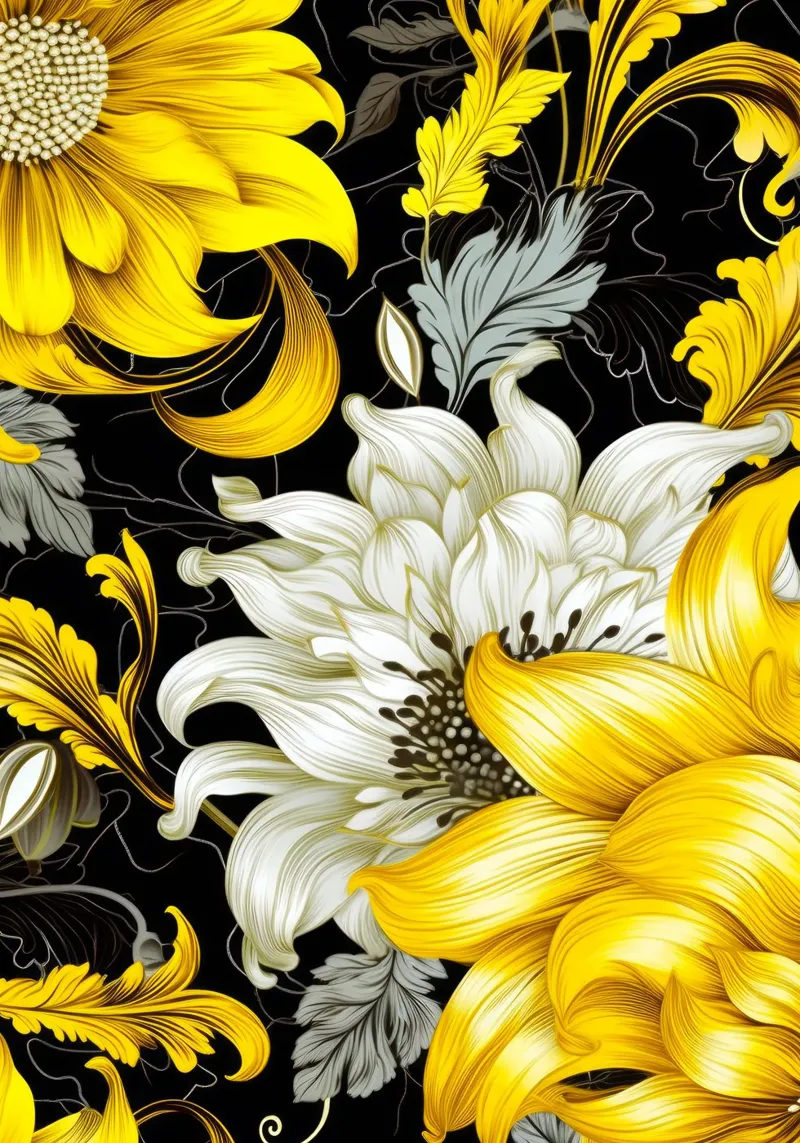 Fiori eleganti poster da Lionmixart