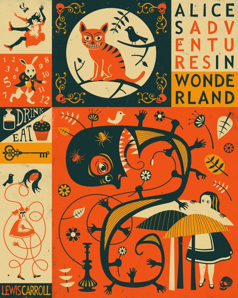 ALICE IN WONDERLAND Poster von Jazzberry Blue