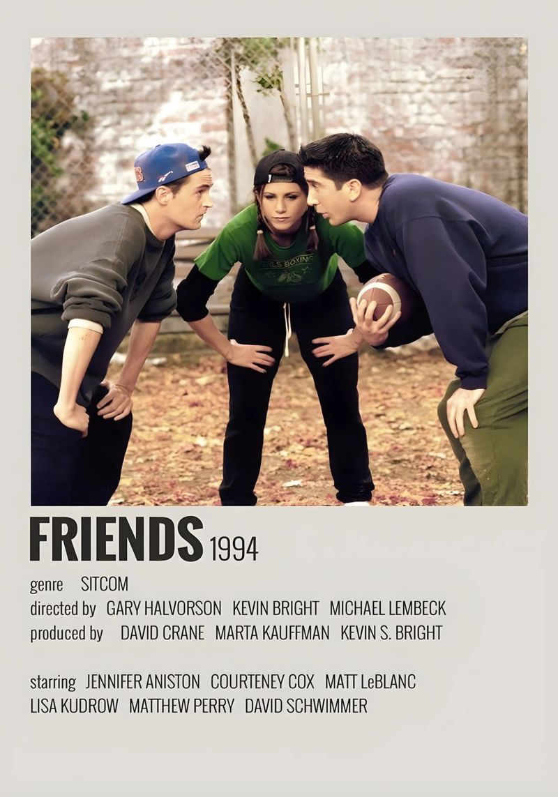 FRIENDS 1994 poster con marco de madera de MVFminimalist