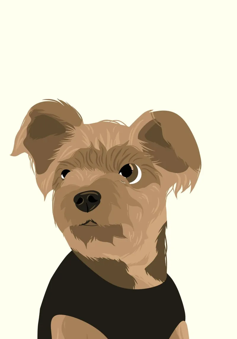 ritratto di cane plexiglass da animal story home