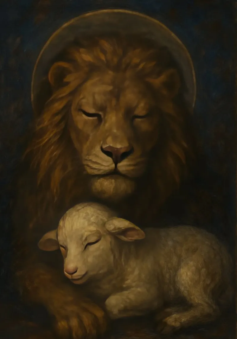 The Lion and the Lamb pellicola backlit da LisaArtes