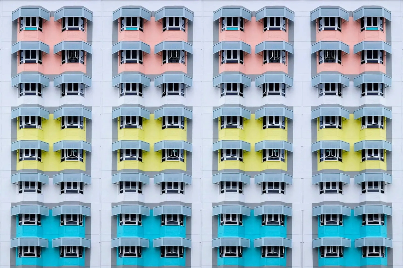 architettura a schema di simmetria plexiglass da pastel color shape