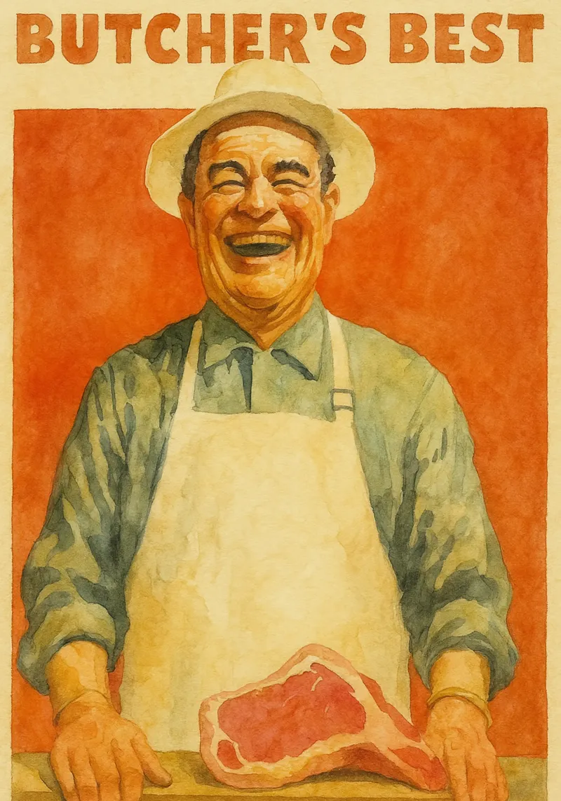 carniceros mejor chef dibujo retro metacrilato de pakazi