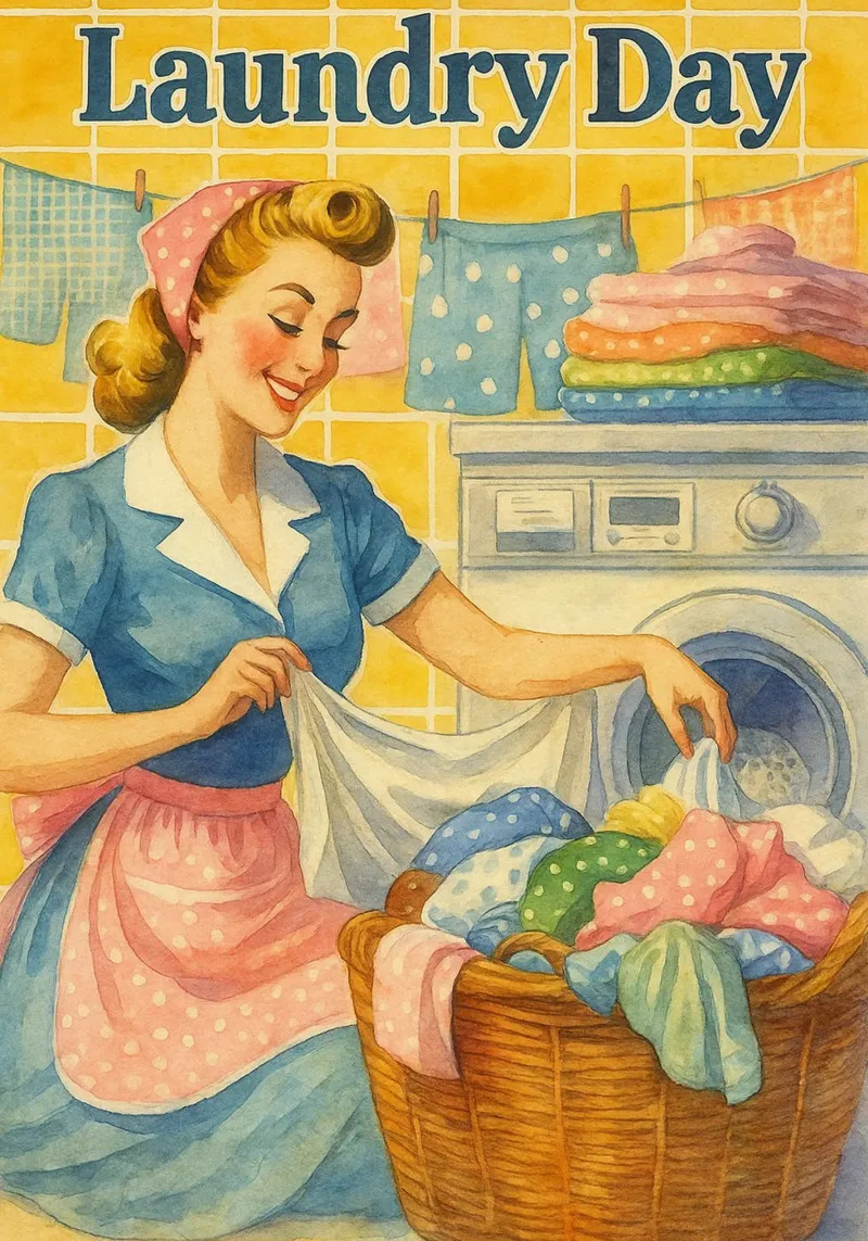 giorno di bucato donne in bagno quadro classico retrò carta hahnemühle da pakazi