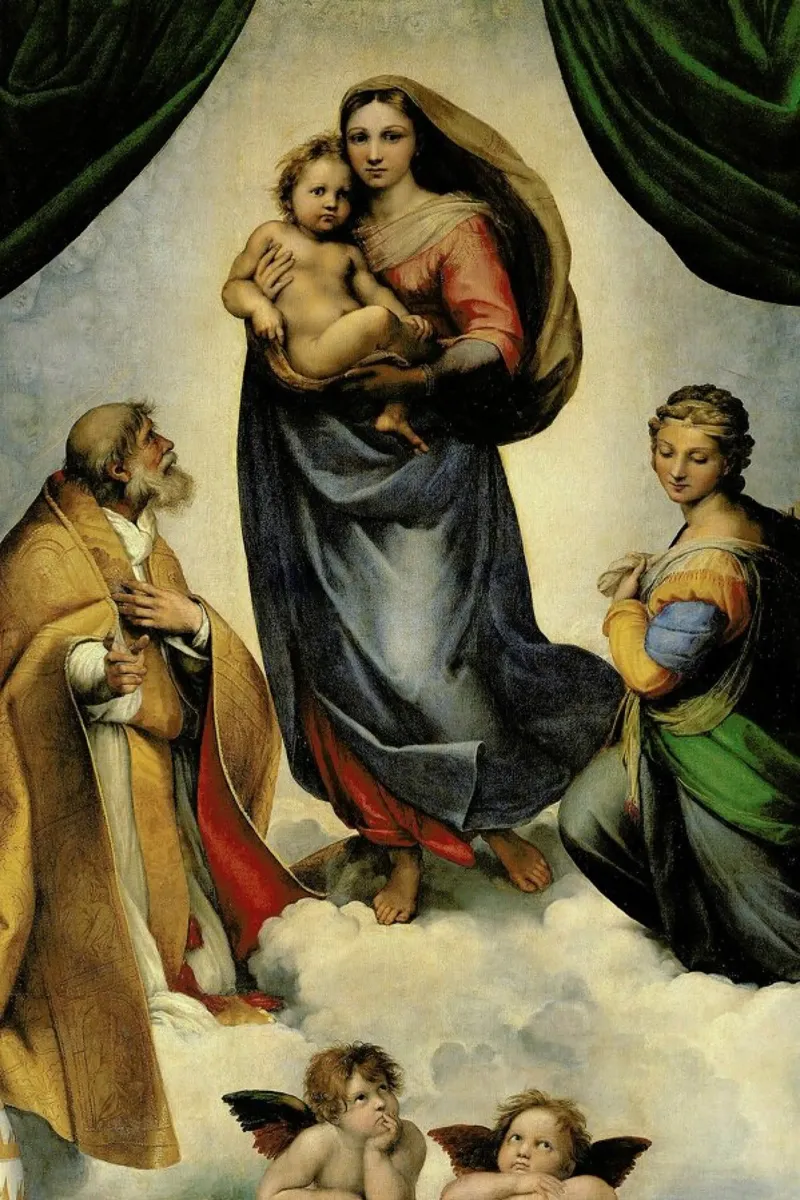 Raphael - The Sistine Madonna pellicola backlit da Vintage by JUNIQE
