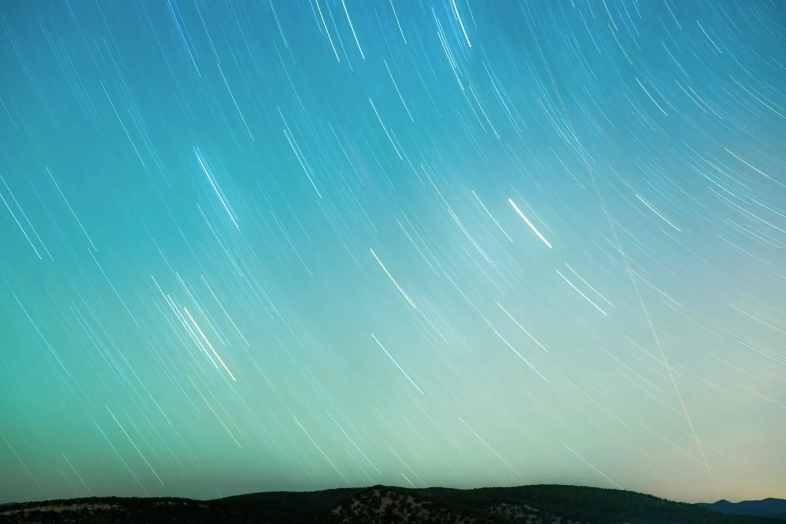 traînées d'étoiles ciel nocturne étoilé alu dibond de space words