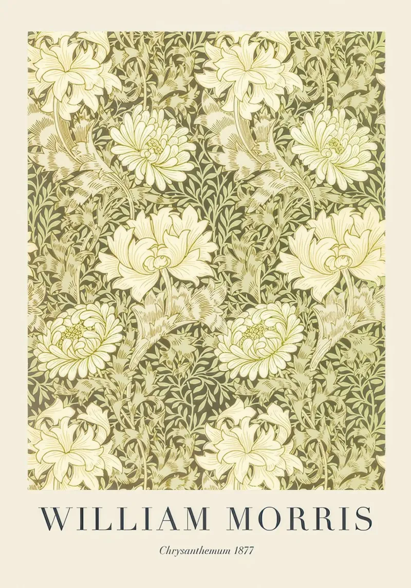 William Morris Crisantemo 1877 alluminio dibond da Flower