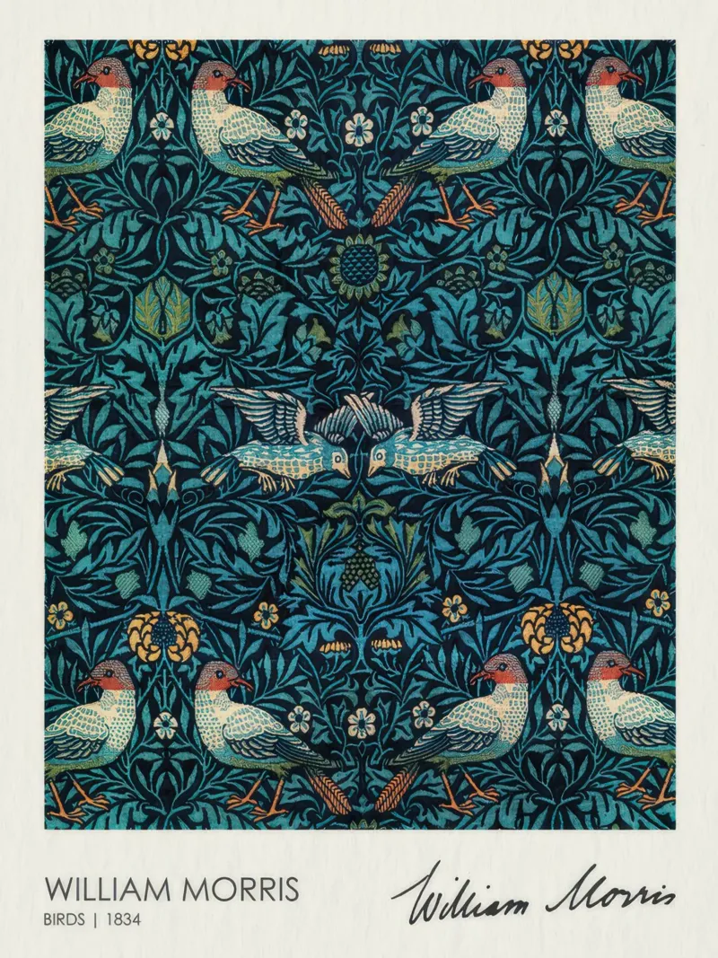 Vögel (1834), William Morris Poster von Flower