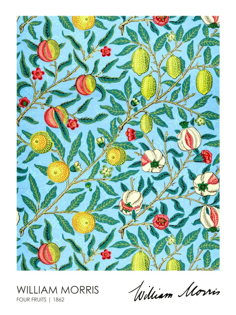 Four Fruits (1862) William Morris poster by Flower
