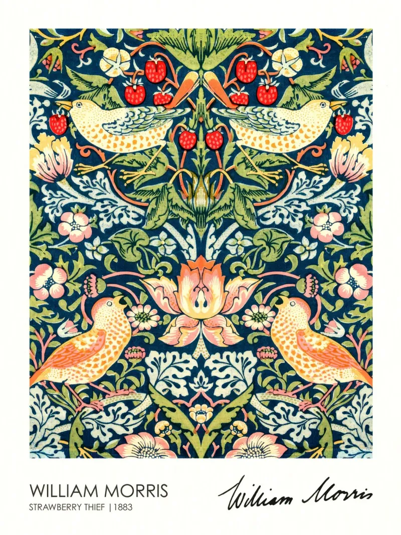 Ladro di fragole (1883), William Morris pellicola backlit da Flower