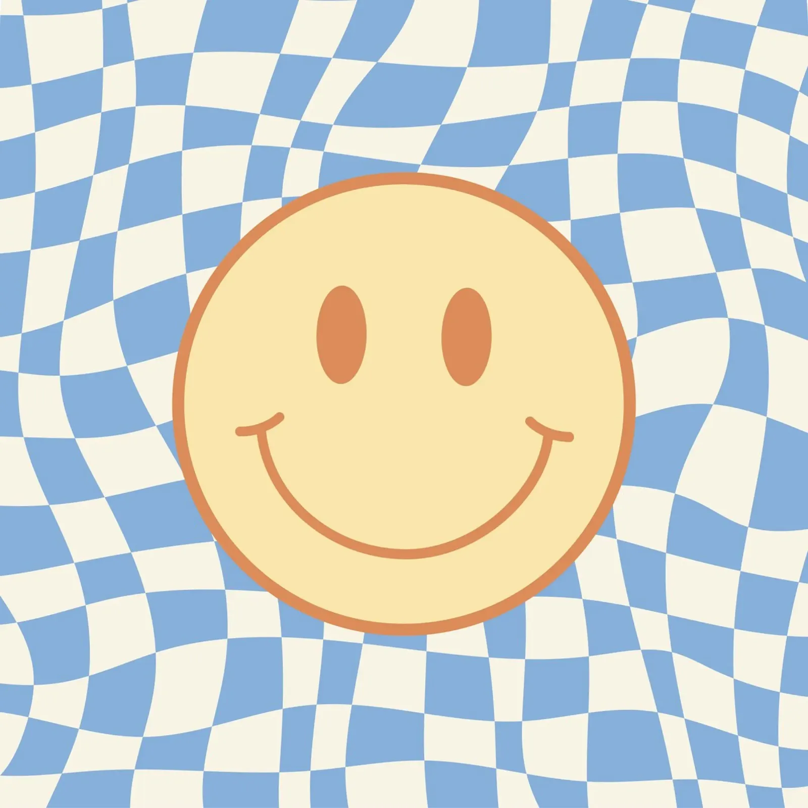 Scacchiera smiley blu baby poster da Little Dean