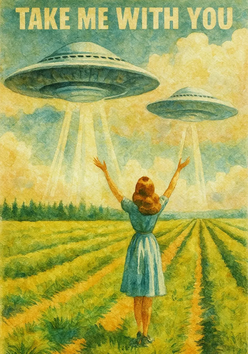 take me with you retro drawing canvas by pakazi