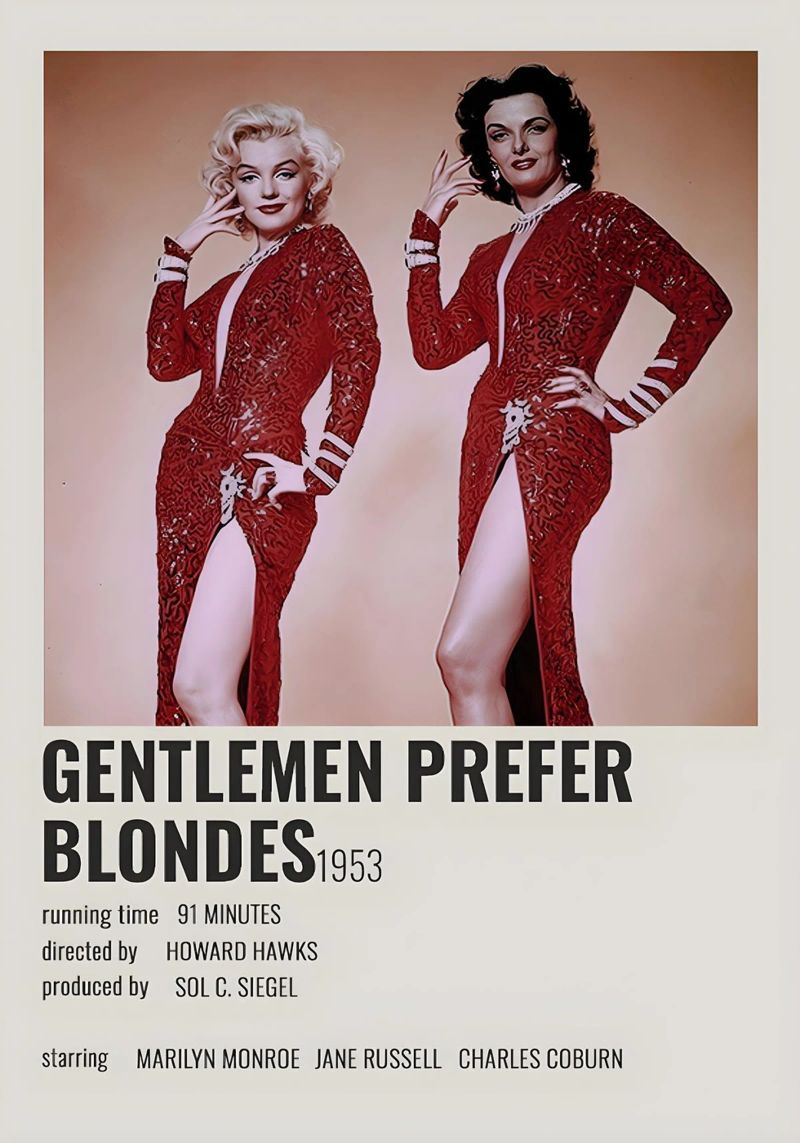 GENTLEMEN PREFER BLONDES1953 poster de MVFminimalist