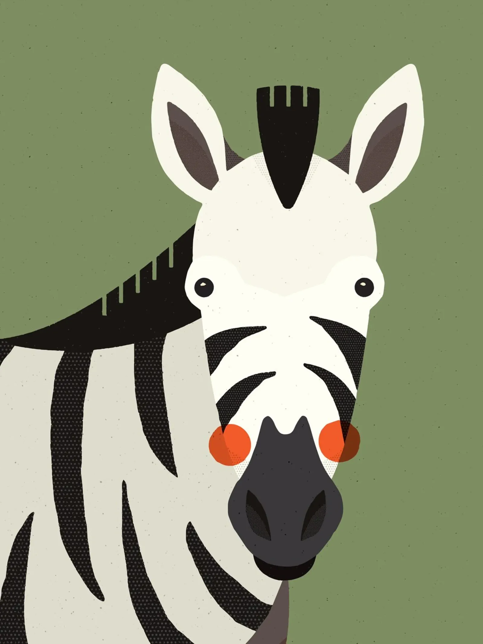 Zebra, ritratto animale pellicola backlit da The Printed Sparrow